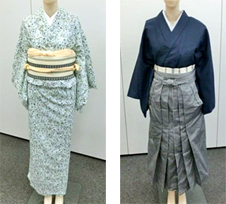 写真：このたび提供する和服一式