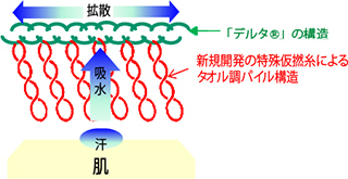 図：生地断面イメージ