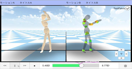 Screen: Comparison of golf swing
